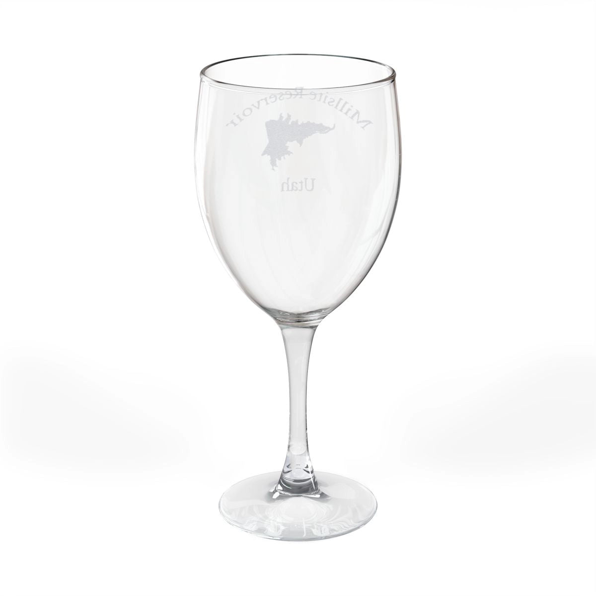 Utah  Millsite  Reservoir  Engraved  Wine  Glass  other  position  view  from  back  10.5oz.webp