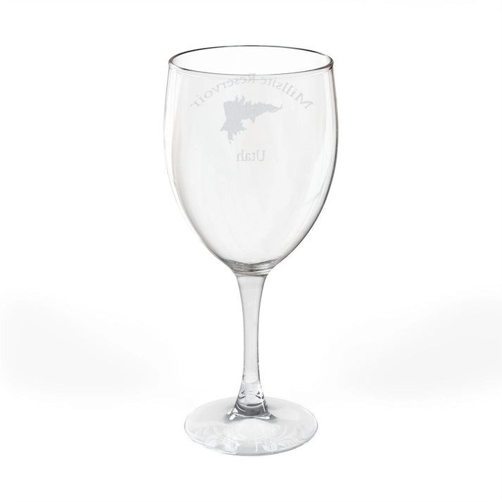 Utah  Millsite  Reservoir  Engraved  Wine  Glass  other  position  view  from  back  10.5oz.webp