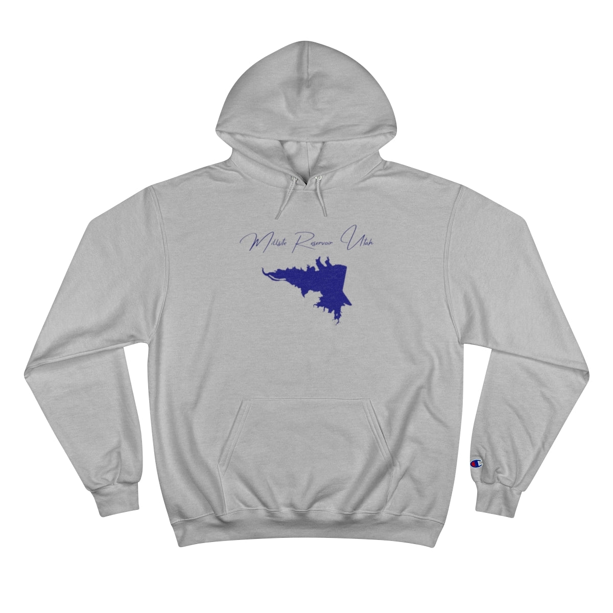 Utah  Millsite  Reservoir  Hoodie  front  position  view  from  front  light  steel.webp