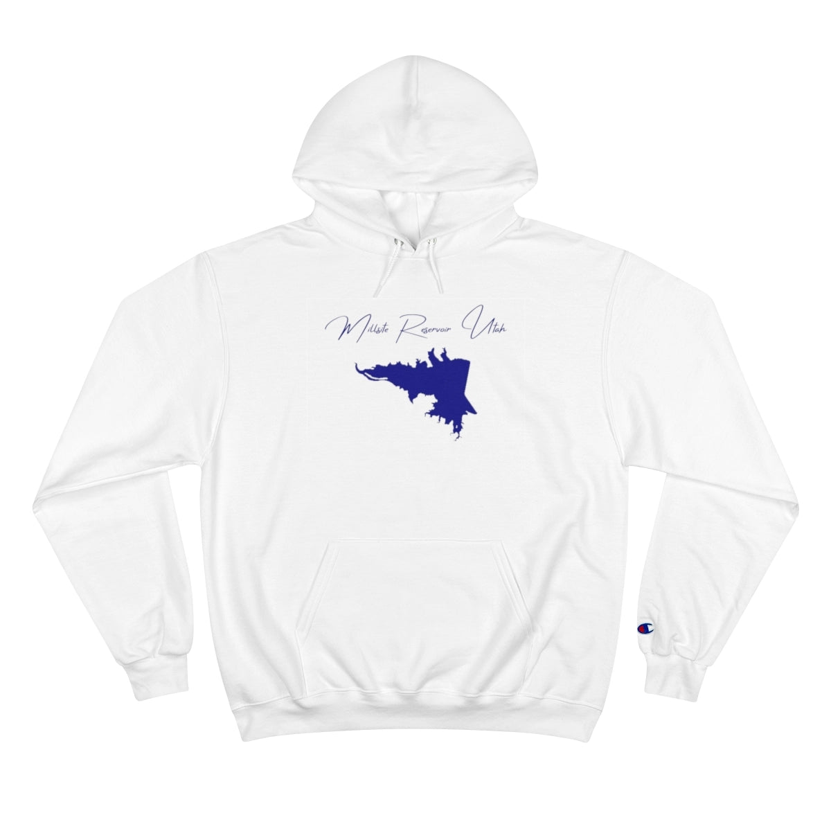 Utah  Millsite  Reservoir  Hoodie  front  position  view  from  front  white.webp