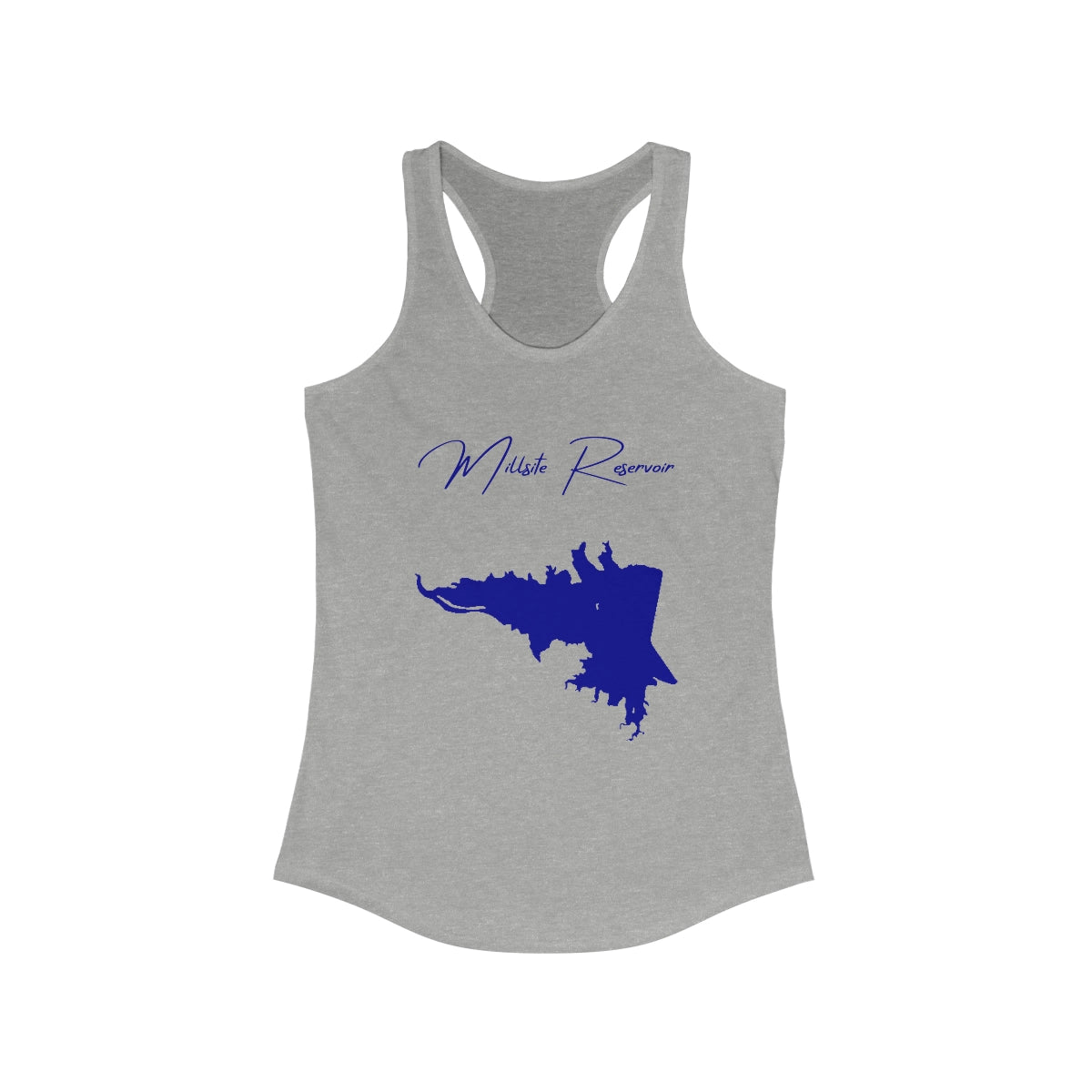 Utah  Millsite  Reservoir  Racerback-Tank  front  position  view  from  front  heather  grey.webp