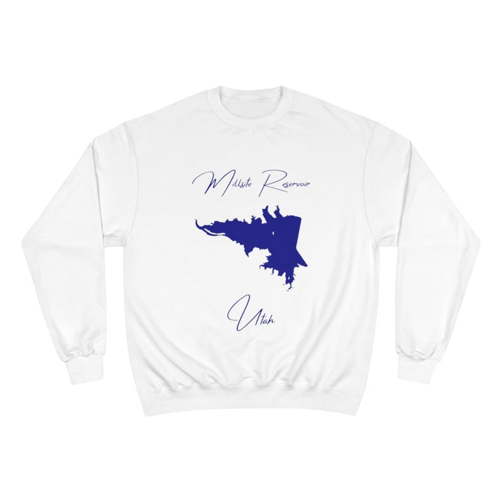 Utah  Millsite  Reservoir  Sweatshirt  front  position  view  from  front  white.webp