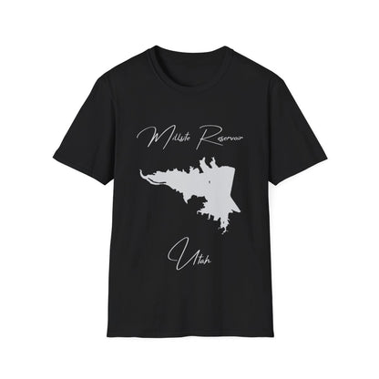 Utah  Millsite  Reservoir  T-shirt  front  position  view  from  front  black.webp