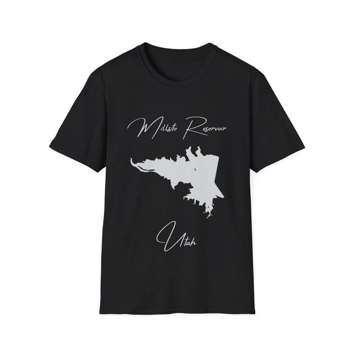 Utah  Millsite  Reservoir  T-shirt  front  position  view  from  front  black.webp