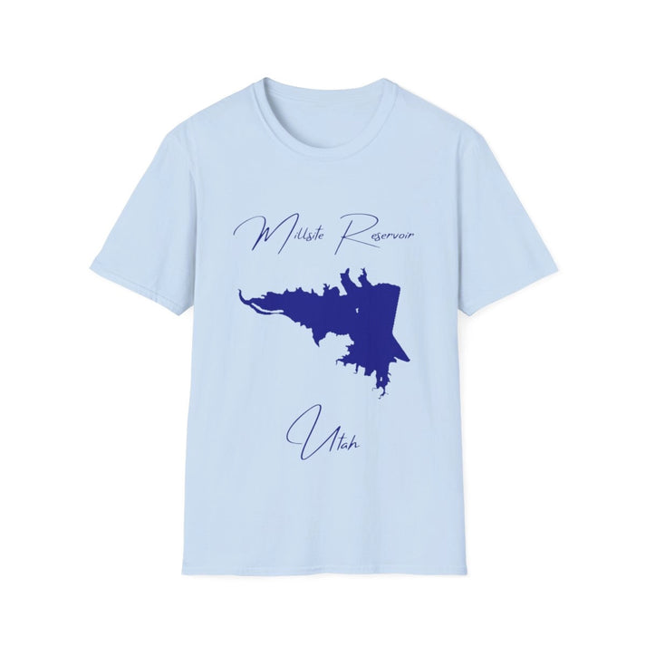 Utah  Millsite  Reservoir  T-shirt  front  position  view  from  front  light  blue.webp
