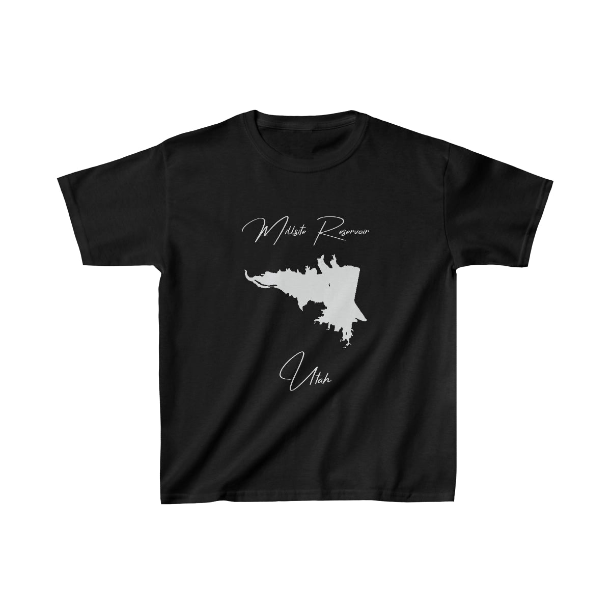 Utah  Millsite  Reservoir  Youth  T-shirt  front  position  view  from  front  black.webp