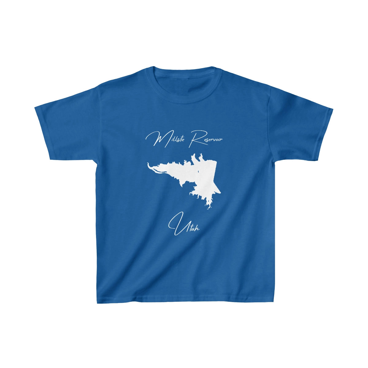 Utah  Millsite  Reservoir  Youth  T-shirt  front  position  view  from  front  royal.webp