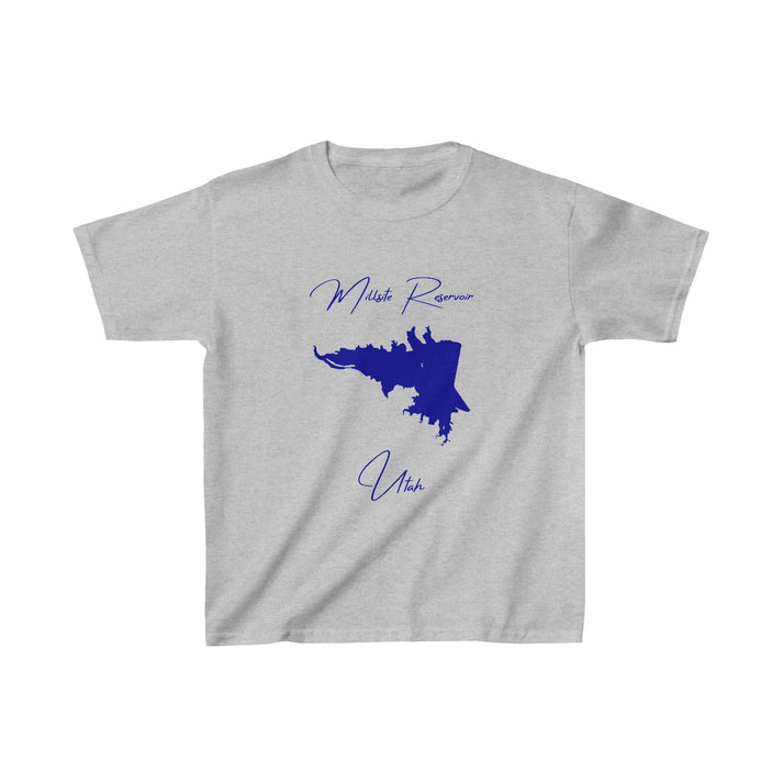 Utah  Millsite  Reservoir  Youth  T-shirt  front  position  view  from  front  sport  grey.webp