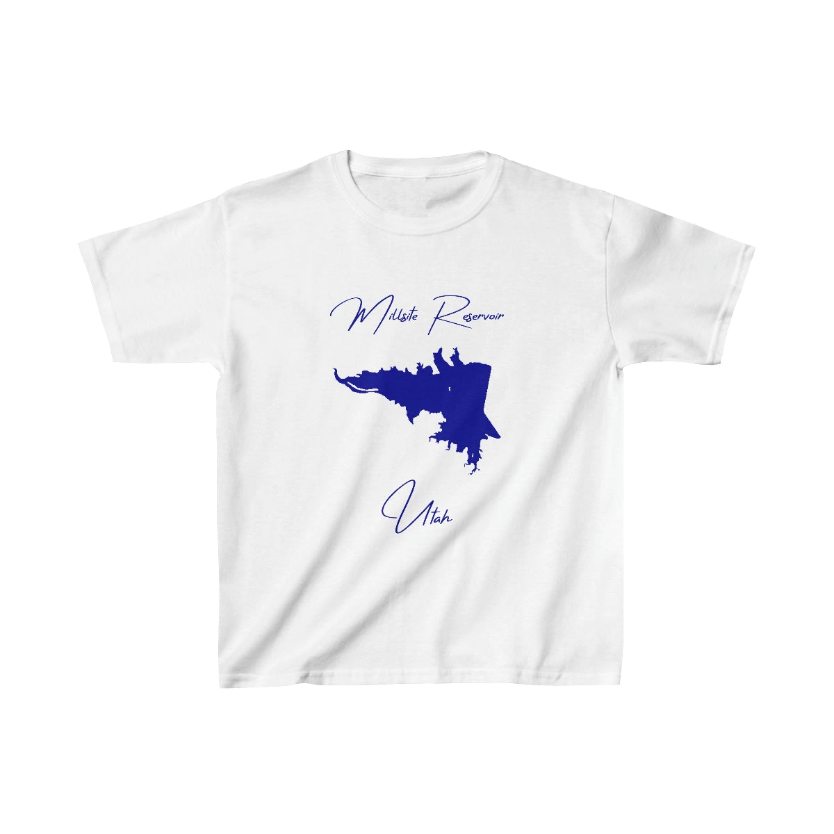 Utah  Millsite  Reservoir  Youth  T-shirt  front  position  view  from  front  white.webp
