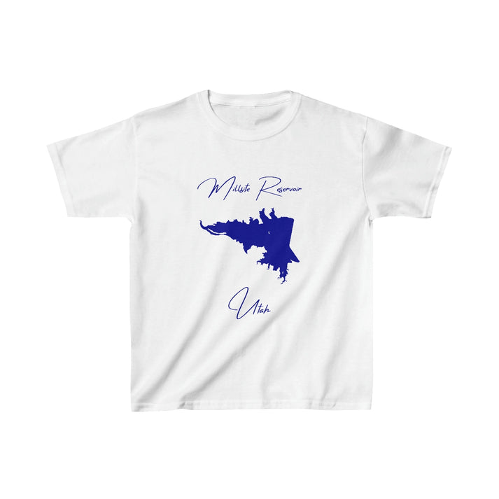Utah  Millsite  Reservoir  Youth  T-shirt  front  position  view  from  front  white.webp