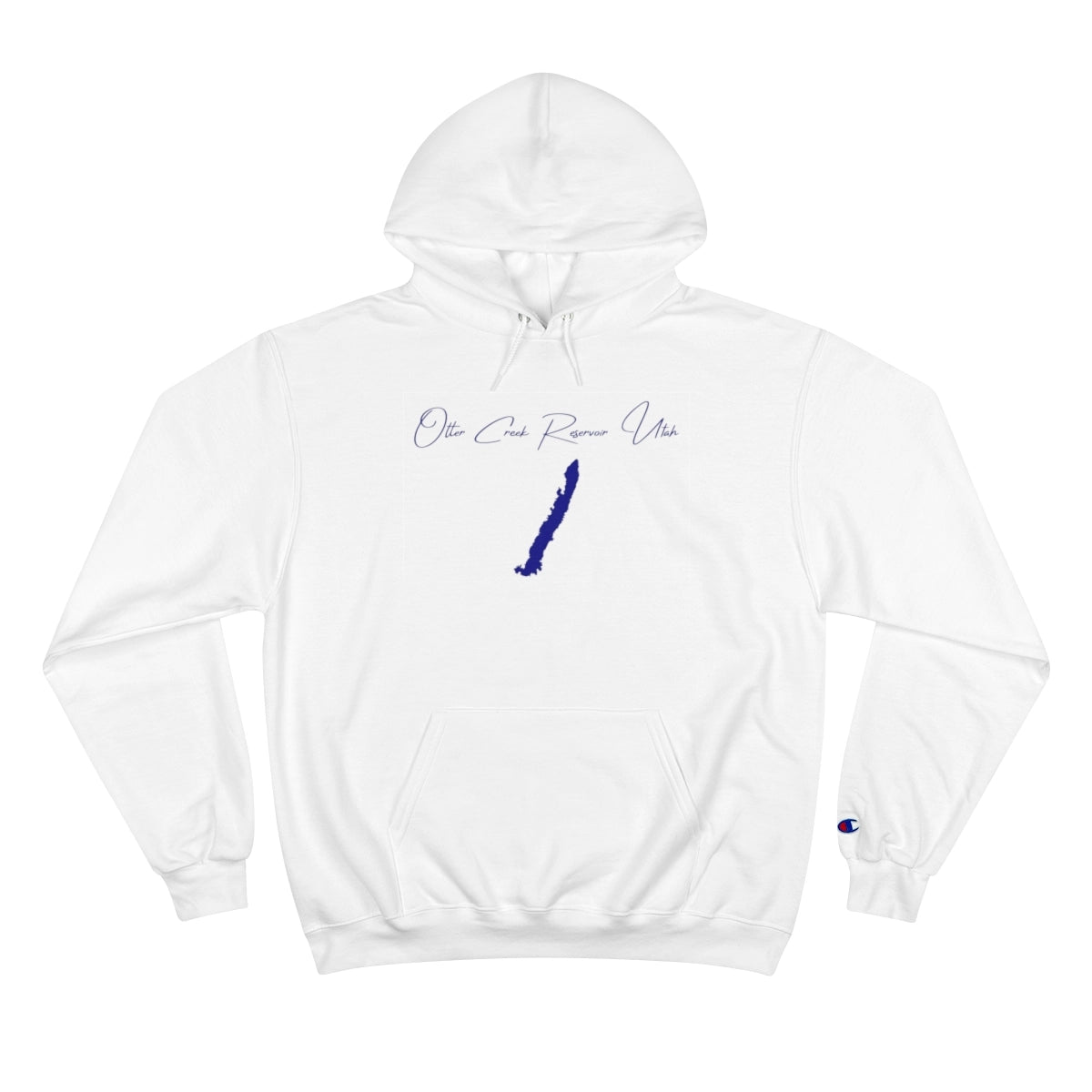 Utah  Otter  Creek  Reservoir  Hoodie  front  position  view  from  front  white.webp