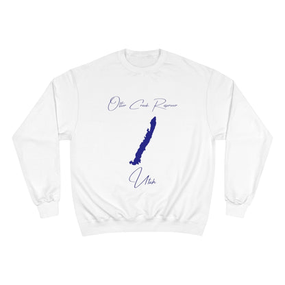 Utah  Otter  Creek  Reservoir  Sweatshirt  front  position  view  from  front  white.webp