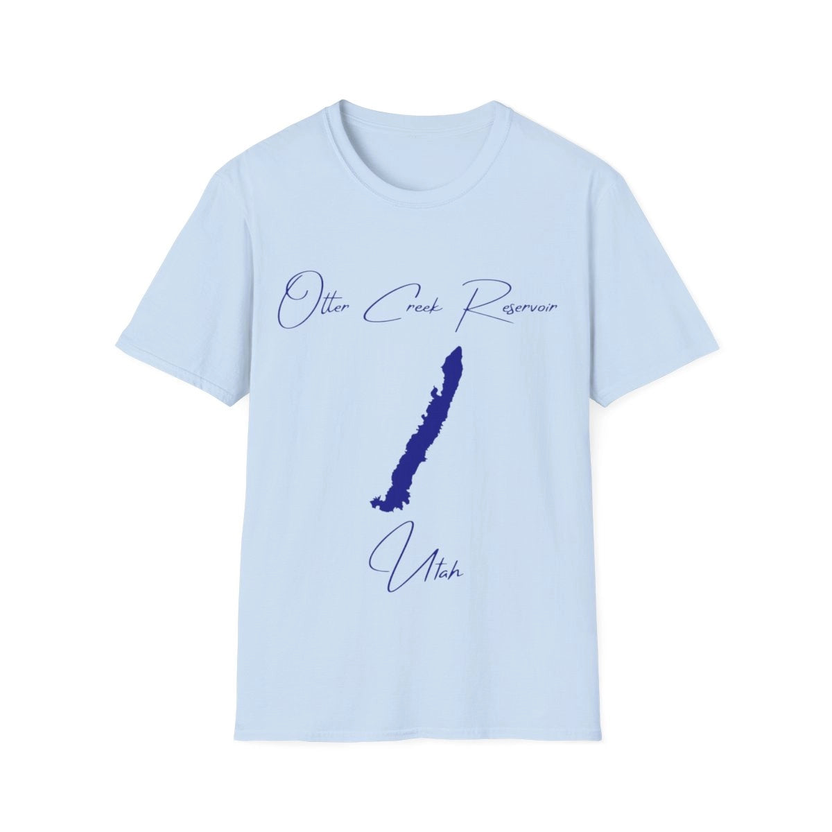 Utah  Otter  Creek  Reservoir  T-shirt  front  position  view  from  front  light  blue.webp