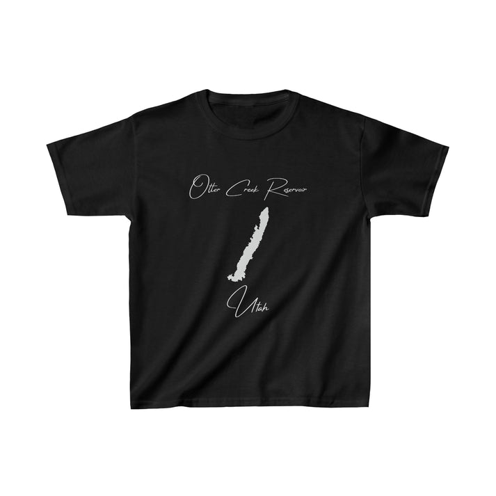 Utah  Otter  Creek  Reservoir  Youth  T-shirt  front  position  view  from  front  black.webp