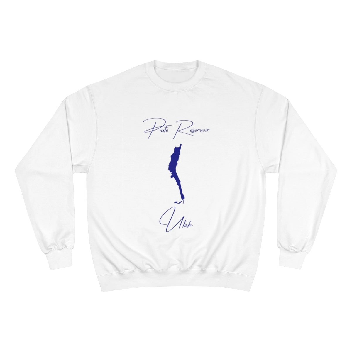 Utah  Piute  Reservoir  Sweatshirt  front  position  view  from  front  white.webp