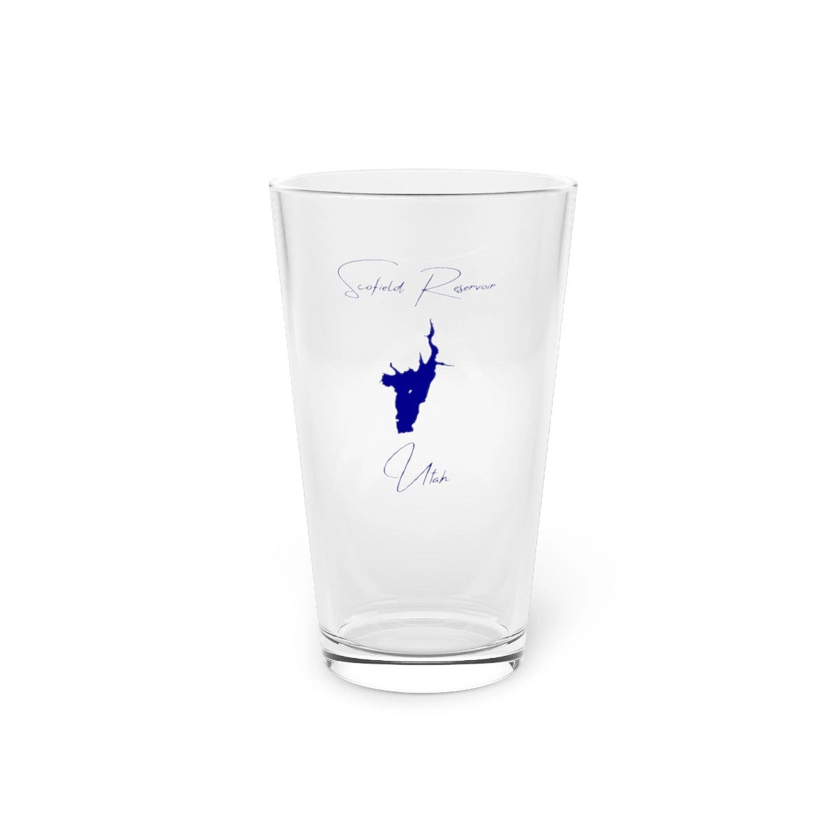 Utah  Scofield  Reservoir  16oz  Pint  Glass  front  position  view  from  front  16oz.webp