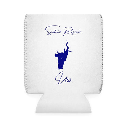 Utah  Scofield  Reservoir  Can  Koozie  front  position  view  from  front-1  white.webp