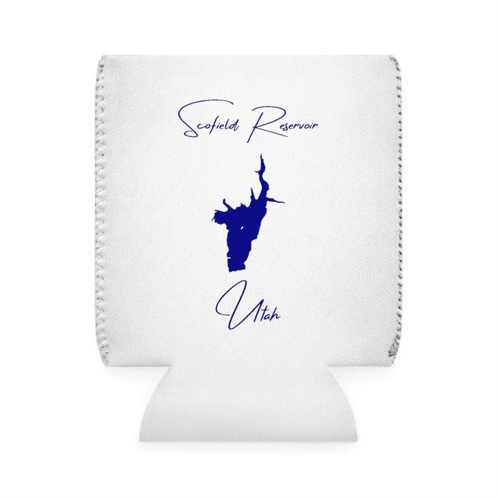 Utah  Scofield  Reservoir  Can  Koozie  front  position  view  from  front-1  white.webp