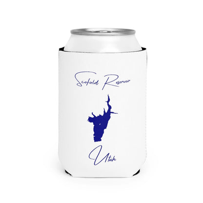 Utah  Scofield  Reservoir  Can  Koozie  front  position  view  from  front-2  white.webp