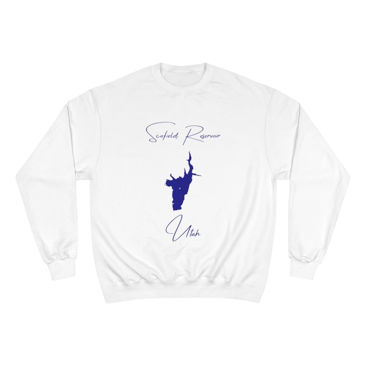Utah  Scofield  Reservoir  Sweatshirt  front  position  view  from  front  white.webp