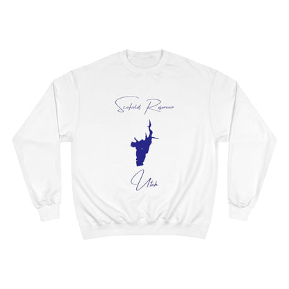 Utah  Scofield  Reservoir  Sweatshirt  front  position  view  from  front  white.webp