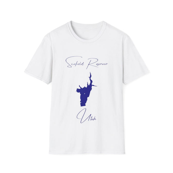 Utah  Scofield  Reservoir  T-shirt  front  position  view  from  front  white.webp