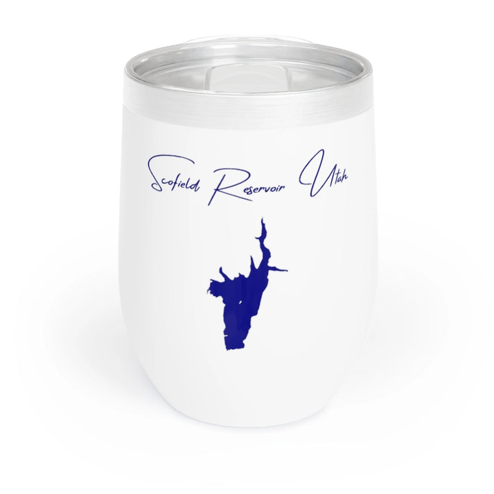 Utah  Scofield  Reservoir  Wine  Tumbler  front  position  view  from  front  white.webp