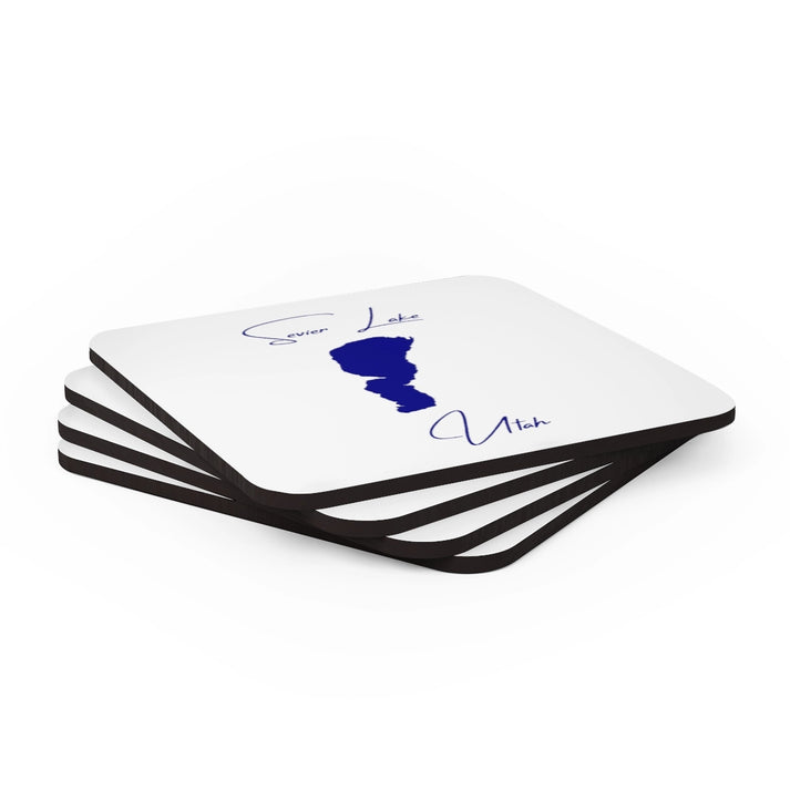 Utah  Sevier  Lake  Coaster  Set  front  position  view  from  stacked  3.75  x  3.75.webp