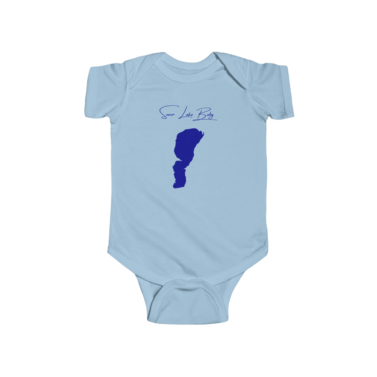 Utah  Sevier  Lake  Onesie  front  position  view  from  front  light  blue.webp