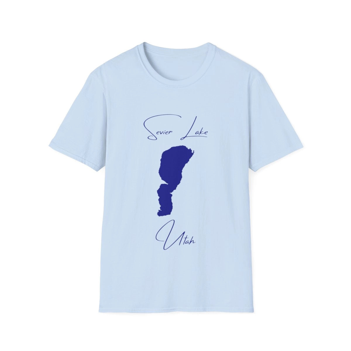 Utah  Sevier  Lake  T-shirt  front  position  view  from  front  light  blue.webp