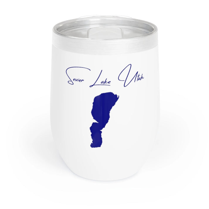 Utah  Sevier  Lake  Wine  Tumbler  front  position  view  from  front  white.webp