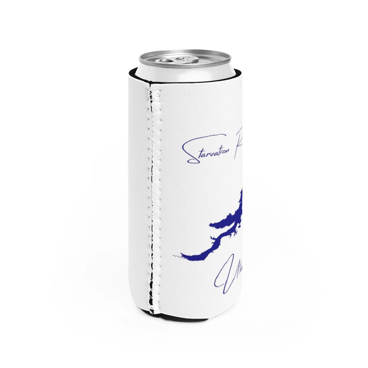 Utah  Starvation  Reservoir  Slim  Can  Koozie  all  position  view  from  right  white.webp
