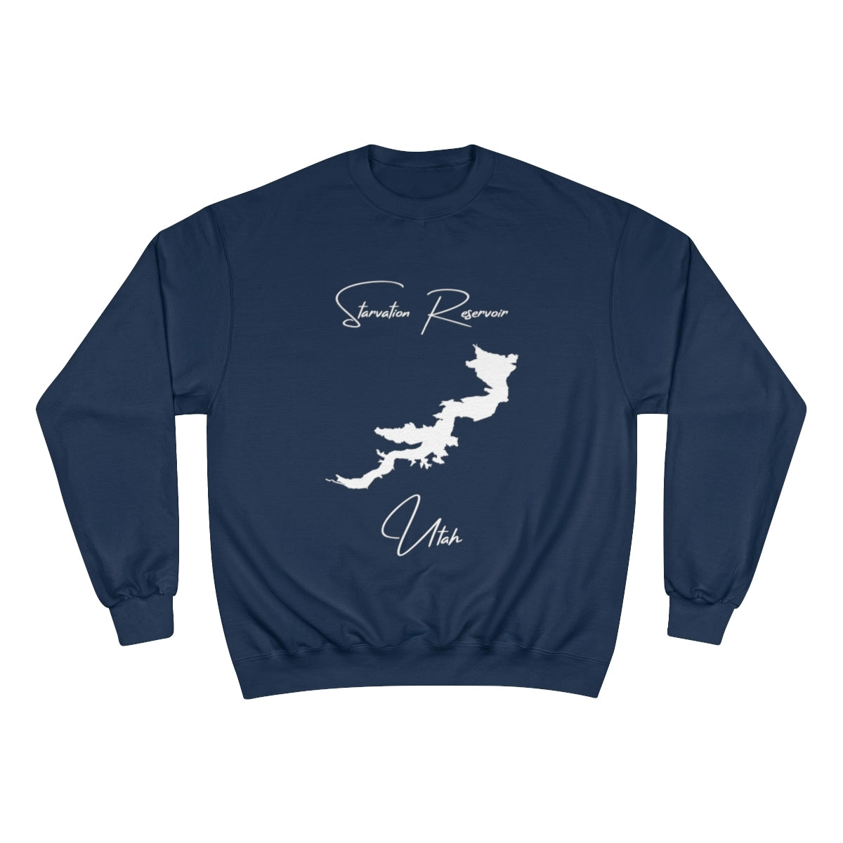 Utah  Starvation  Reservoir  Sweatshirt  front  position  view  from  front  navy.webp