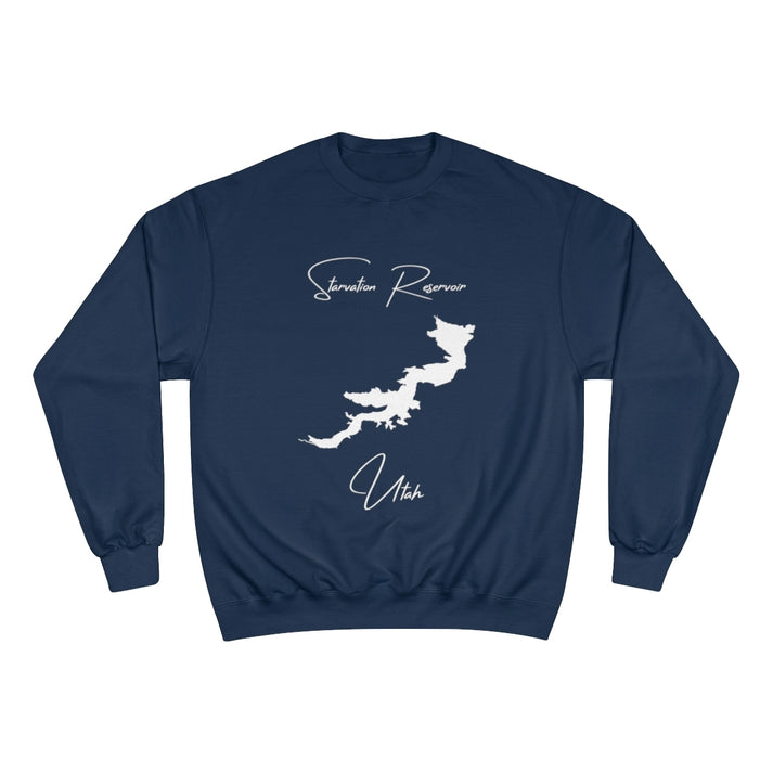 Utah  Starvation  Reservoir  Sweatshirt  front  position  view  from  front  navy.webp