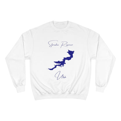 Utah  Starvation  Reservoir  Sweatshirt  front  position  view  from  front  white.webp
