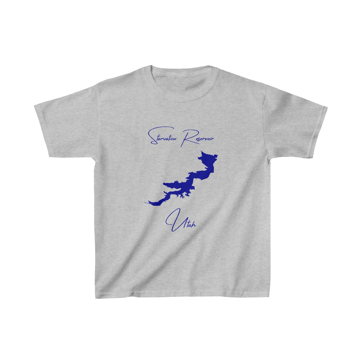 Utah  Starvation  Reservoir  Youth  T-shirt  front  position  view  from  front  sport  grey.webp