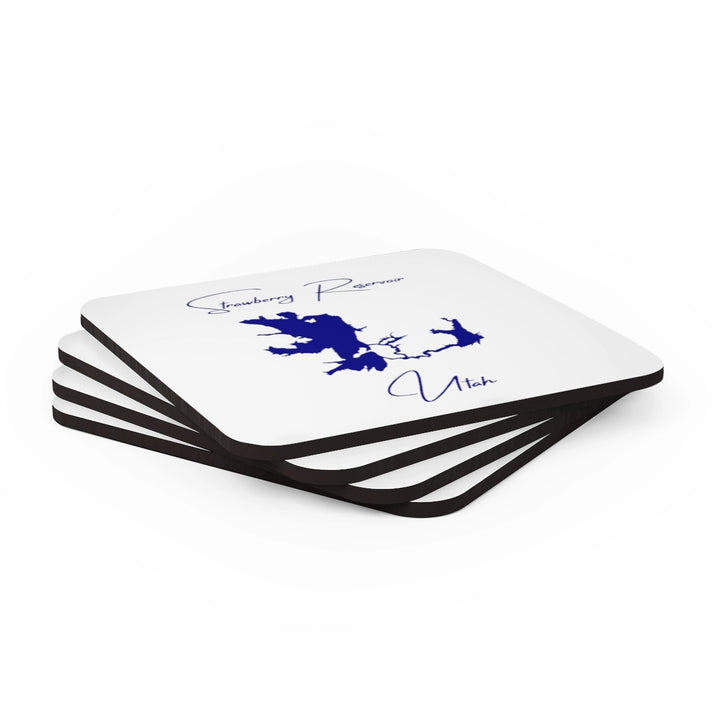 Utah  Strawberry  Reservoir  Coaster  Set  front  position  view  from  stacked  3.75  x  3.75.webp