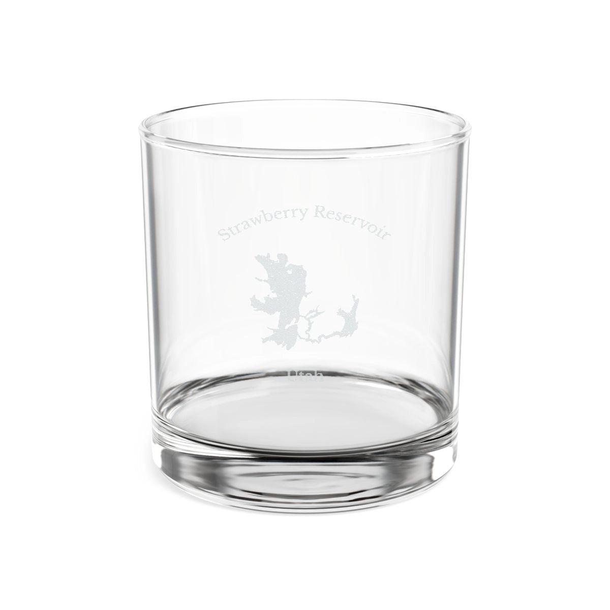 Utah  Strawberry  Reservoir  Engraved  Whiskey  Glass  other  position  view  from  front  10.5oz.webp