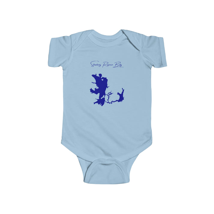 Utah  Strawberry  Reservoir  Onesie  front  position  view  from  front  light  blue.webp