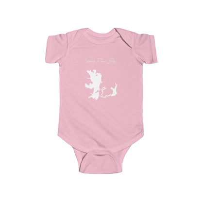 Utah  Strawberry  Reservoir  Onesie  front  position  view  from  front  pink.webp