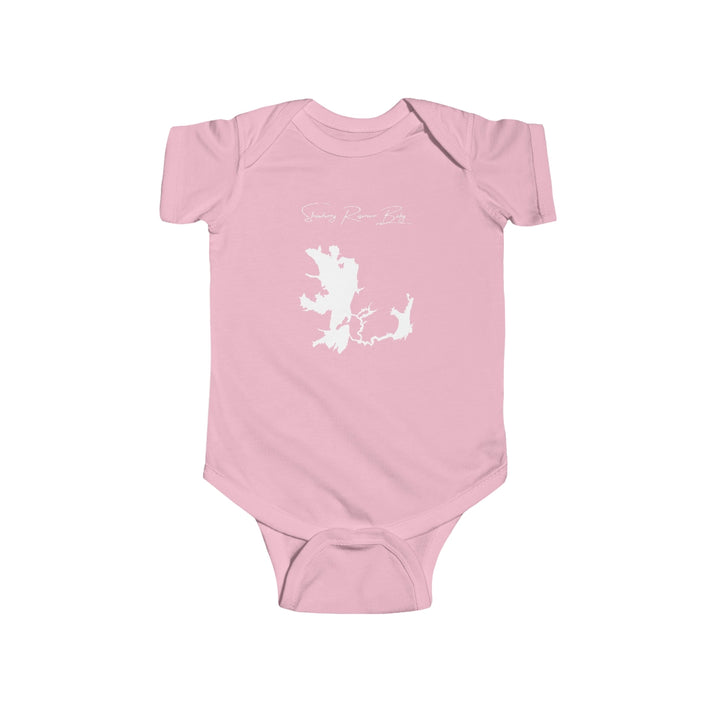 Utah  Strawberry  Reservoir  Onesie  front  position  view  from  front  pink.webp