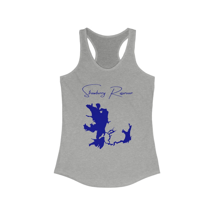 Utah  Strawberry  Reservoir  Racerback-Tank  front  position  view  from  front  heather  grey.webp