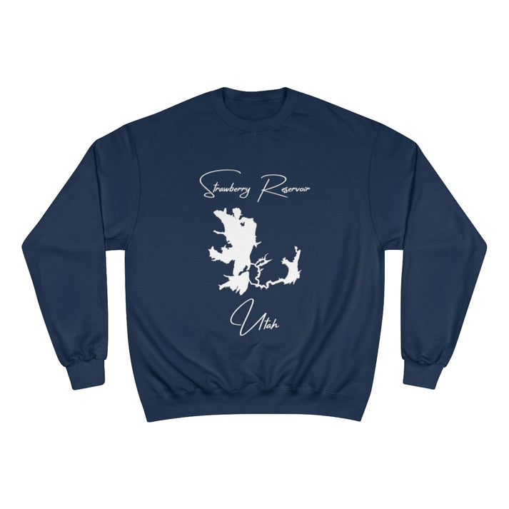 Utah  Strawberry  Reservoir  Sweatshirt  front  position  view  from  front  navy.webp
