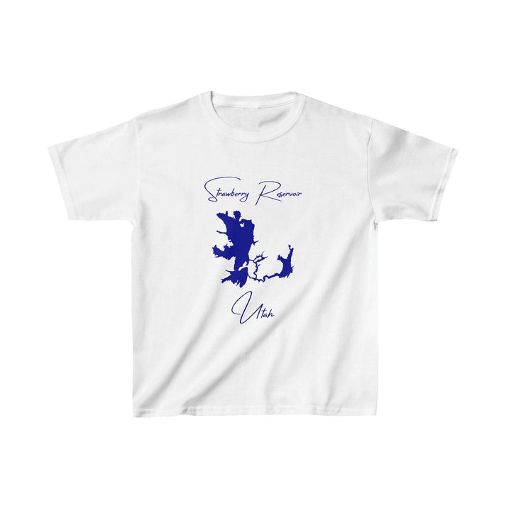 Utah  Strawberry  Reservoir  Youth  T-shirt  front  position  view  from  front  white.webp