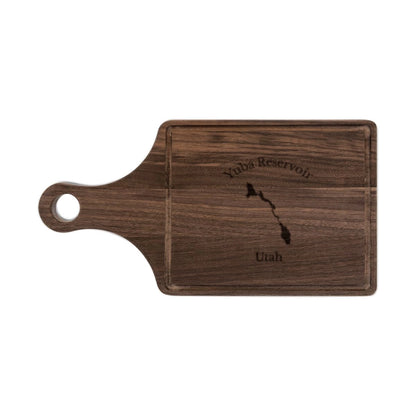 Utah  Yuba  Reservoir  Engraved  Cutting  Board  front  position  view  from  front  walnut.webp