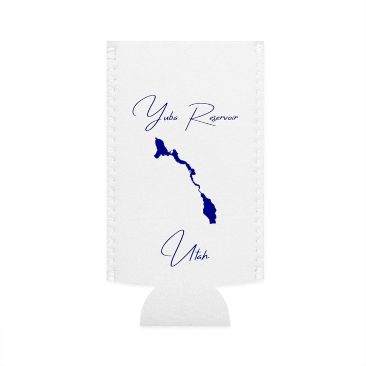 Utah  Yuba  Reservoir  Slim  Can  Koozie  front  position  view  from  flat-front  white.webp