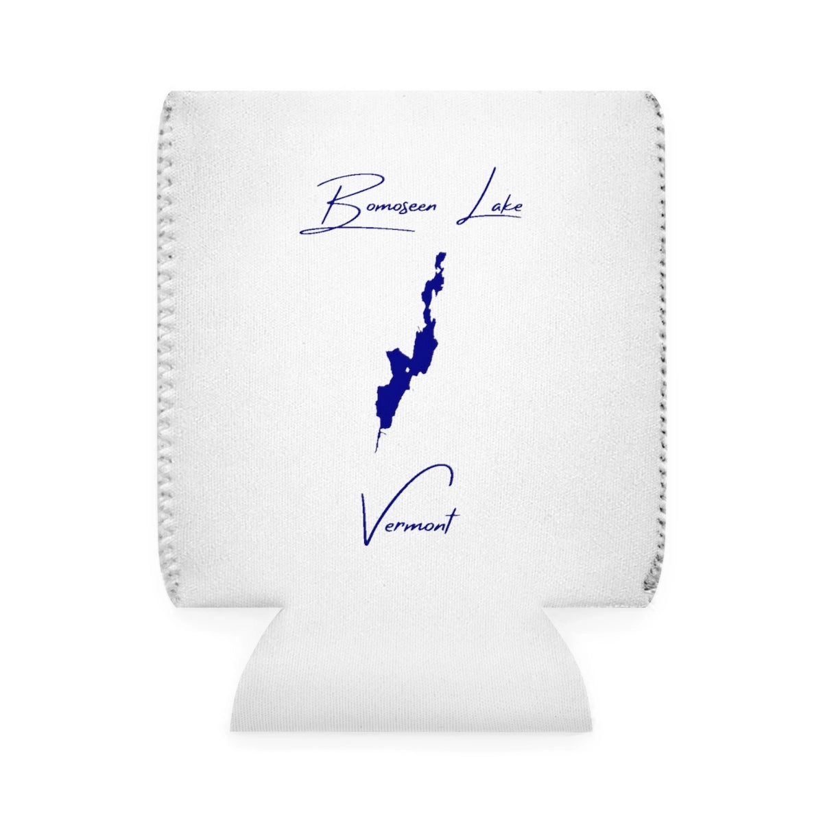 Vermont  Bomoseen  Lake  Can  Koozie  front  position  view  from  front-1  white.webp