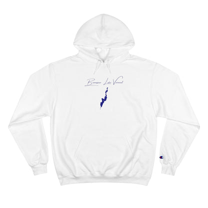 Vermont  Bomoseen  Lake  Hoodie  front  position  view  from  front  white.webp