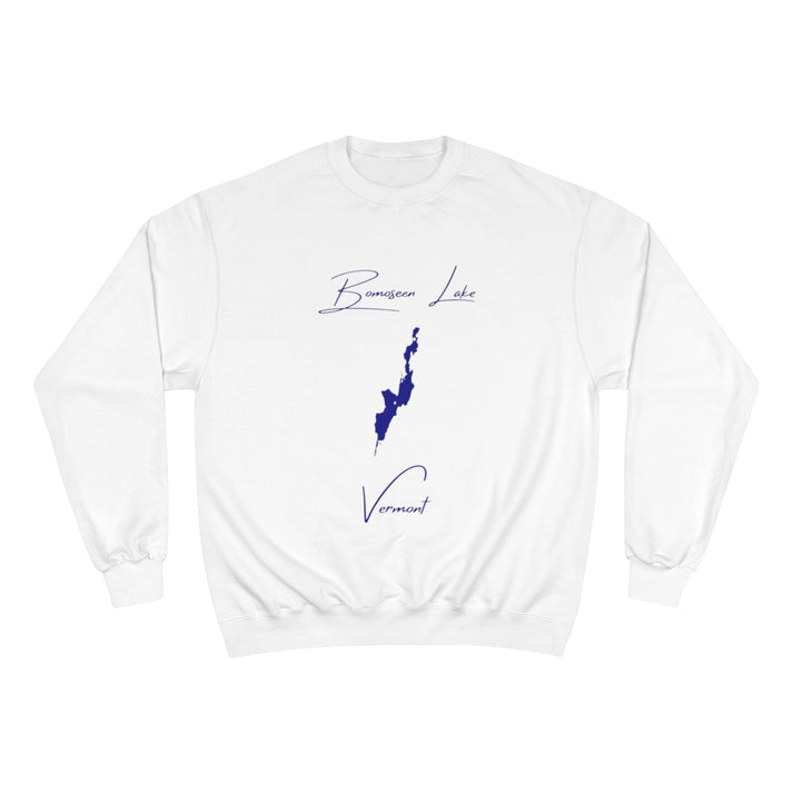 Vermont  Bomoseen  Lake  Sweatshirt  front  position  view  from  front  white.webp