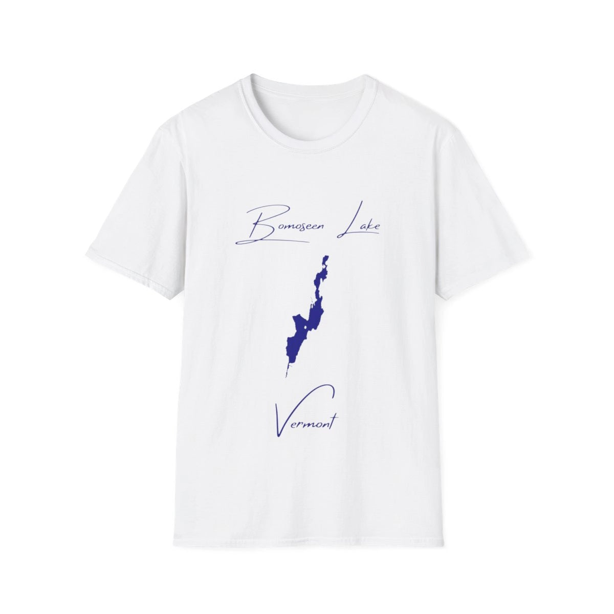 Vermont  Bomoseen  Lake  T-shirt  front  position  view  from  front  white.webp